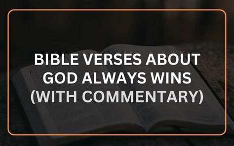 21 Bible Verses about God Always Wins (With Commentary) - Scripture Savvy