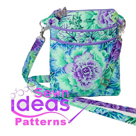 Easy access cross body bag PDF Pattern | sewn-ideas | Cross body bag ...