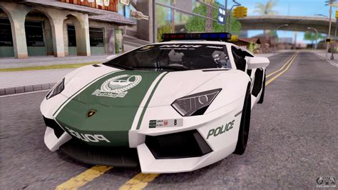 Lamborghini Aventador LP700-4 Dubai HS Police for GTA San Andreas