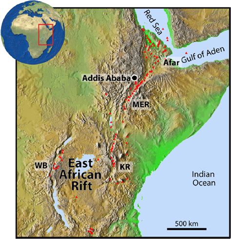 Volcanoes In Africa Map