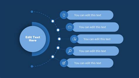 Modern 5-Step Agenda PowerPoint Slide Template - SlideModel