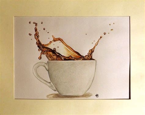 'Storm in a Cup' Realistic Drawing 27x35cm by annvasart Tea Cup Drawing ...