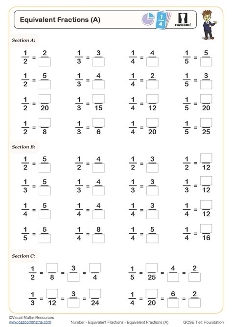 Equivalent Fractions Worksheet Grade 7