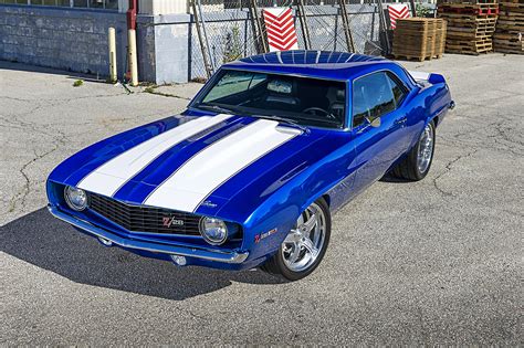 An All Time Great Classics: Blue Chevy Camaro Boasting Classic White ...