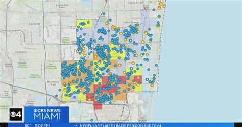 Map shows areas most affected by flooding in Broward County - CBS Miami