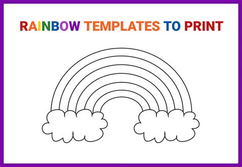 Free Printable Rainbow Templates - Small, Medium & Large | What Mommy Does