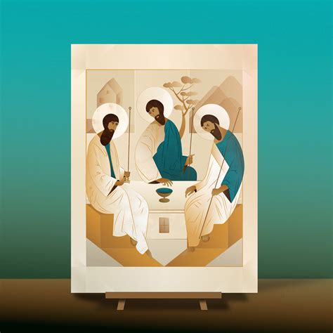 Holy Trinity Icon contemporary Trinity Icon - Etsy