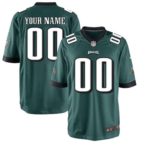 Men's Nike Midnight Green Philadelphia Eagles Custom Game Jersey