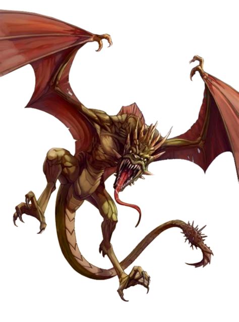 Brown Wyvern - Pathfinder 2E PFRPG DND D&D 3.5 5E 5th ed d20 fantasy ...