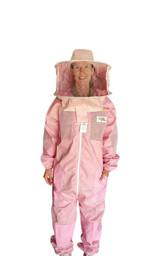 BEEKEEPING SUIT "OZ ARMOUR" POLY COTTON SEMI VENTILATED BEE SUIT PINK ...