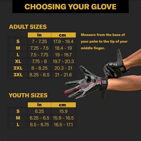 Size Chart For Gloves