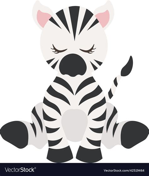 Sleeping zebra clipart Royalty Free Vector Image