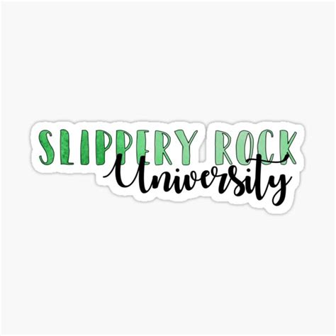 "Slippery rock university" Sticker by sflissler | Redbubble