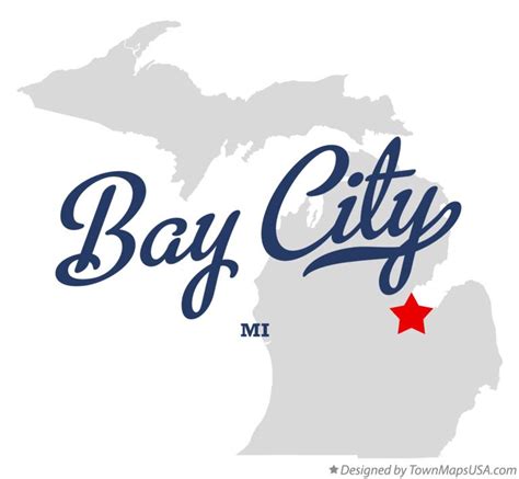 Map of Bay City, MI, Michigan