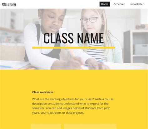 Google Sites Templates For Teachers