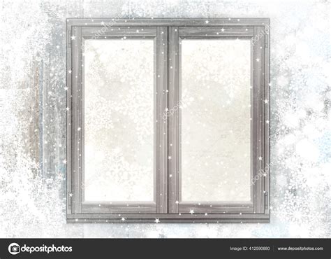 Snowy Window Background Holiday Winter Design Christmas Background ...