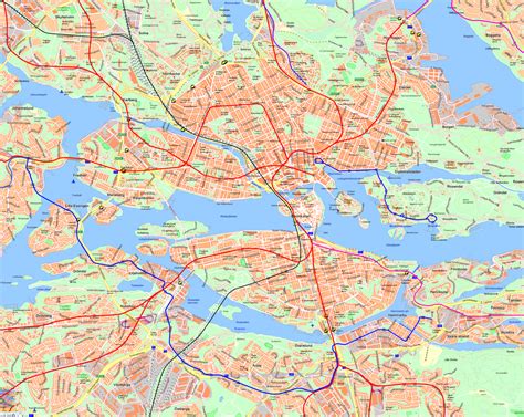 Mapy Sztokholmu | Szczegółowa mapa Sztokholmu w języku angielskim ...