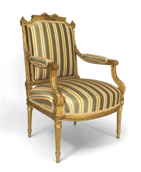 French louis xvi gilt arm chair 1