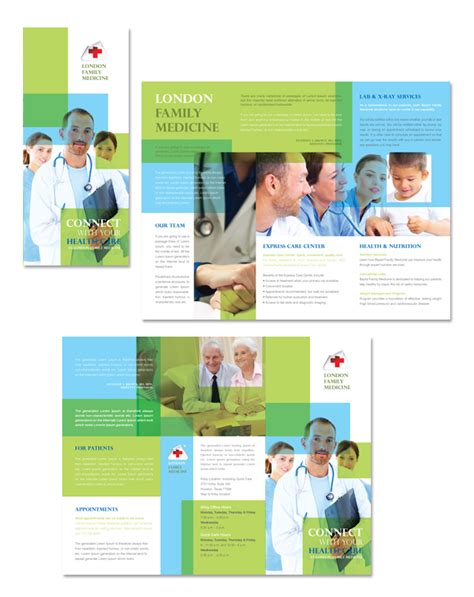 Family Medicine Clinic Tri Fold Brochure Template