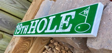 Golf Sign 19th Hole Sign the 19th Hole Pub Sign Home Bar | Etsy