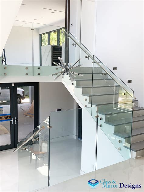 Glass Railing with Standoff System - handrail on the side - Laminated ...