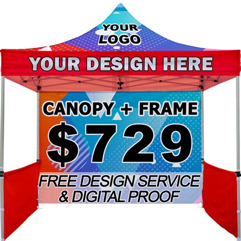 10x10 Custom Tent Logo Canopy Marketing Tent Ezup Popup Inflatables ...