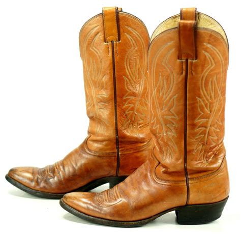 Justin Men's Rockabilly Distressed Brown Leather Western Cowboy Boots ...