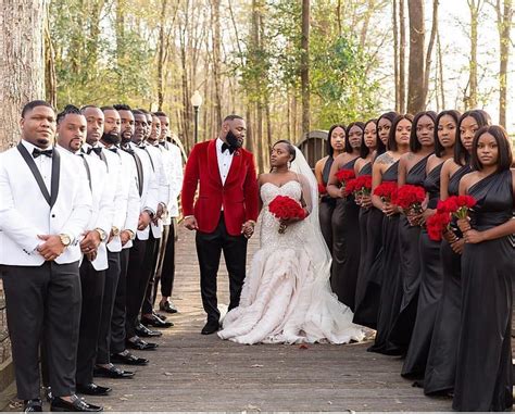 Black Bridal Party in Perfect Formation