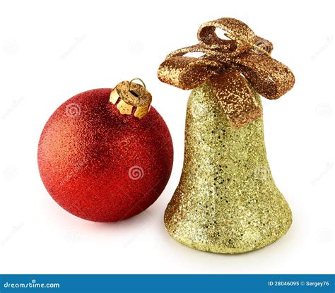 Christmas ball and bell stock image. Image of bright - 28046095