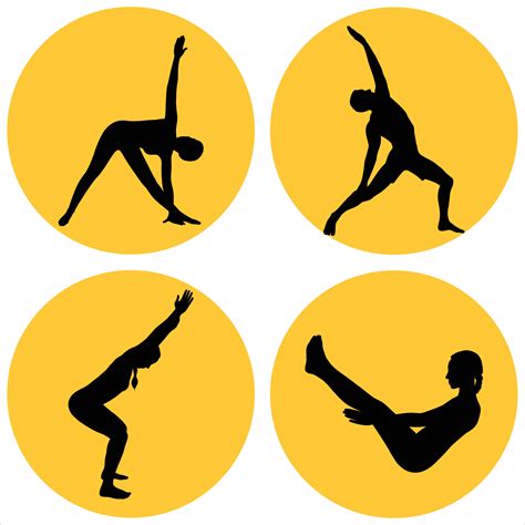 Collection of yoga poses 15778650 Vector Art at Vecteezy