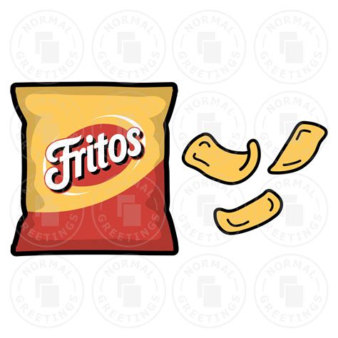 Bag of Fritos Chips Logo Corn Bag of Chips Clip Art Cartoon - Etsy ...