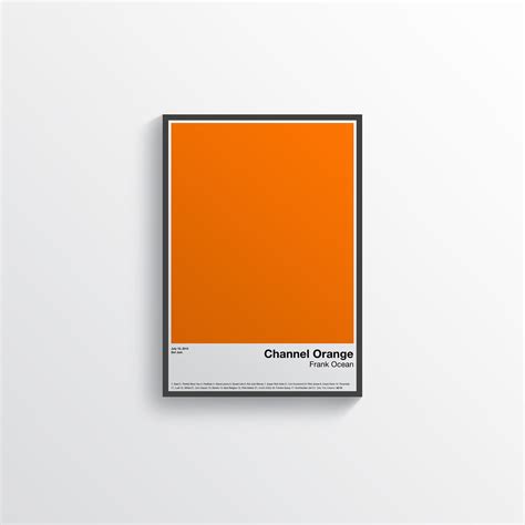 Frank Ocean Poster Channel Orange Album Cover Music Song - Etsy