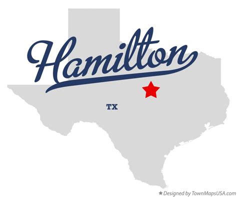 Map of Hamilton, TX, Texas