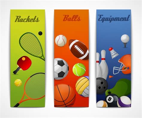 Free Vector | Sports vertical banners