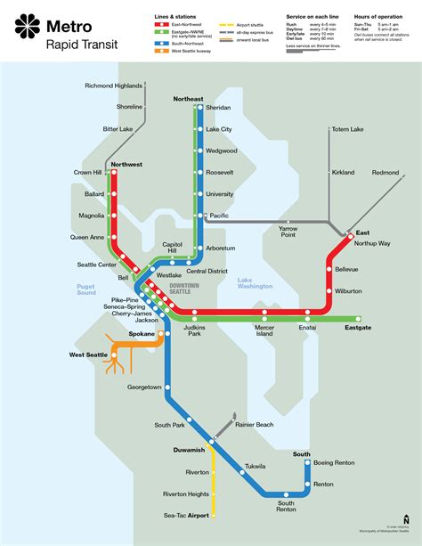 Seattle Metro Rapid Transit Map “circa” 1990 – Seattle Transit Blog