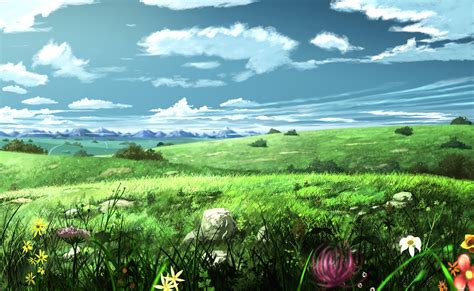 Anime Field Background Hd - Lavandaria Wallpaper