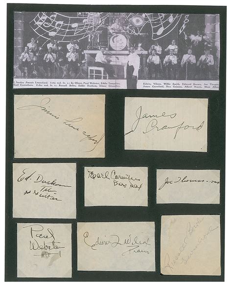 Jimmie Lunceford's Orchestra Signatures | RR Auction