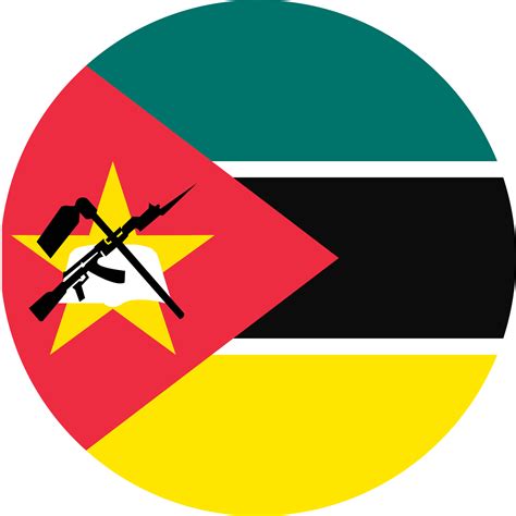 Circle flag of Mozambique. 11571491 PNG