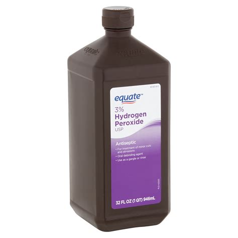 Equate 3% Hydrogen Peroxide USP Antiseptic, 32 fl oz - Walmart.com ...