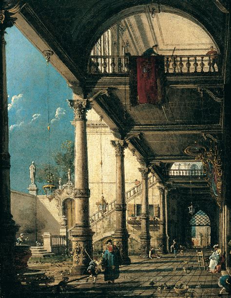 Canaletto Capriccio with Colonnade in the Interior of a Palace ca. 1765 ...