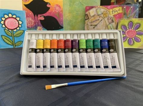 12 Color Personal Acrylic Paint Art Set – VinoPaint – Creative Social ...