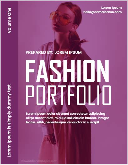 Fashion Portfolio Cover Page Templates | Download Edit Print