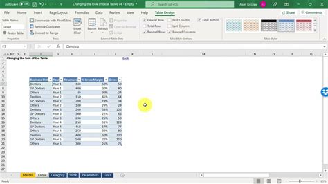 Excel Table Formatting - How to format the Excel Table. - YouTube