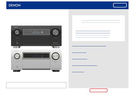 Denon AVR-X8500H, AVC-X8500H Service manual