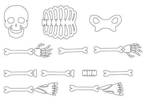 10 Best Large Printable Skeleton Template - printablee.com Skeleton ...