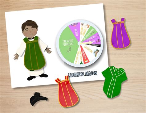 Liturgical Calendar Kids Vestment Priest Colors Catholic Printable ...