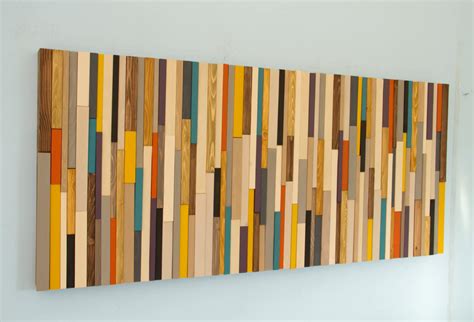 Mid Century wood wall art - reclaimed wood art sculpture - 3D geometric ...