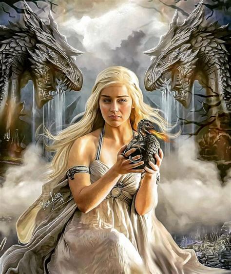 Cool looking Daenerys Targaryen artwork. #gameofthrones #targaryen # ...