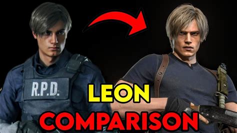 Leon Character Model COMPARISON (Resident Evil 2 Remake VS Resident ...