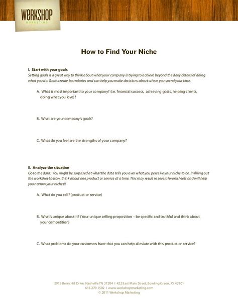 May DIG Homework - Niche Worksheet